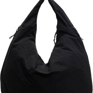 Slouchy Nylon Tote Bag Large Shoulder Travel Casual Women Men